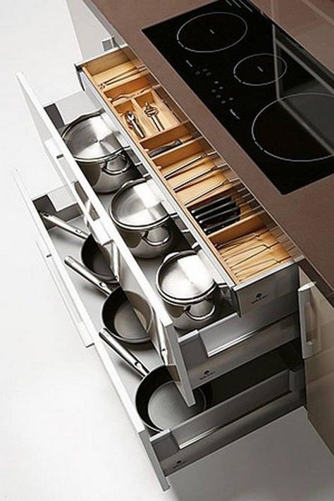 Lg Kitchen Appliances, Modern Konyhatervezés, Model Dapur, Clever Kitchen Storage, Desain Pantry, Best Kitchen Cabinets, Kabinet Dapur, Kitchen Drawer Organization, Diy Kitchen Storage