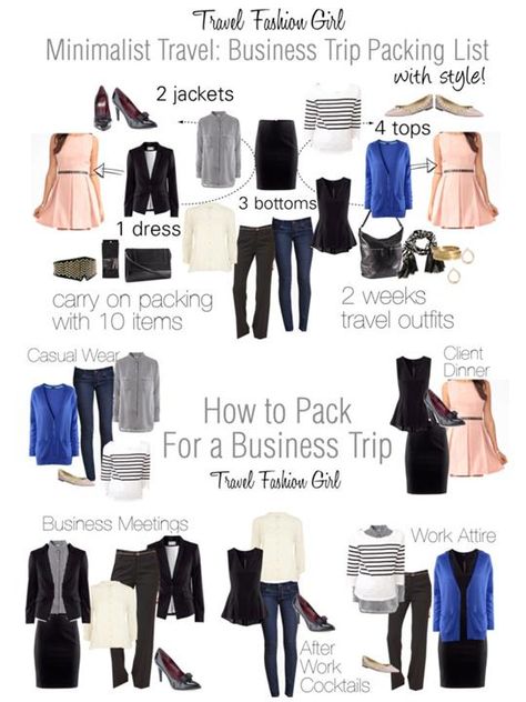 Alternate Business Look Business Packing List, Business Trip Packing List, Business Travel Outfits, Business Trip Packing, Look Working Girl, Trip Packing List, Travel Attire, Travel Fashion Girl, Trip Packing