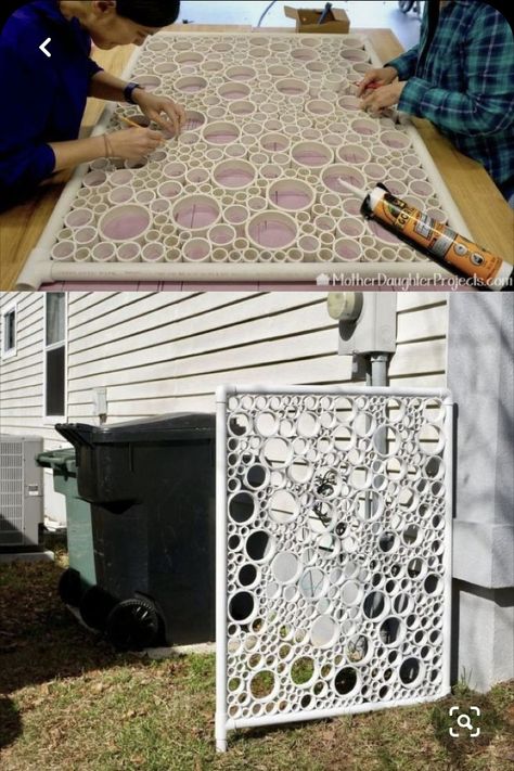 Restaurant Inspiration, Decorative Fence, Pvc Pipe Crafts, Pvc Pipe Projects, Crate Ideas, Pvc Projects, Milk Crate, Backyard Diy Projects, Kraf Diy