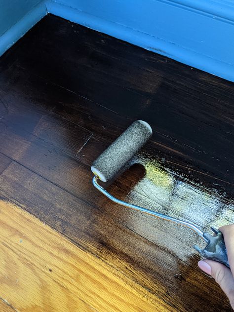 Refreshing Wood Floors, Stain Wood Floors Before And After, Restrain Wood Floors, Refinishing Bamboo Floors, How To Stain Wood Floors, How To Refinish Wood Floors, Sand And Refinish Wood Floors, How To Redo Wood Floors, Staining Old Wood Floors