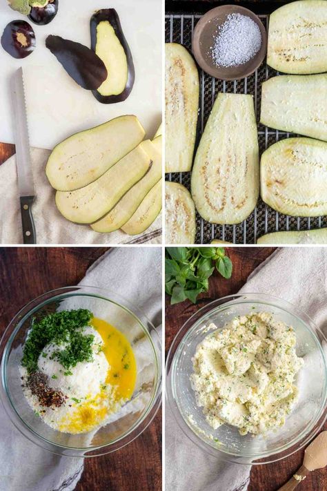 Eggplant Ricotta Roll Ups, Ricotta Stuffed Eggplant, Eggplant Stuffed With Ricotta, Eggplant Rollatini Recipe Healthy, Easy Eggplant Rollatini Recipe, Stuffed Eggplant Recipes, Eggplant Roll Ups, Eggplant Bruschetta, Eggplant Rollatini Recipe