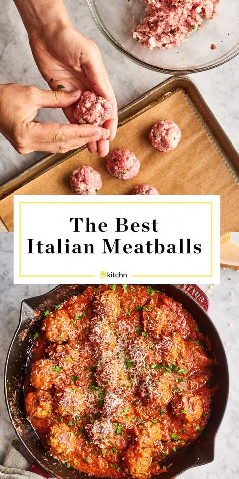 Beef And Pork Meatballs, Italian Meatball, Resepi Biskut, Italian Meatballs Recipe, Pork Meatballs, Meatball Recipe, Italian Meatballs, Meatballs Recipe, Italian Dinner