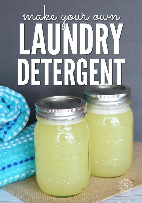 How to Make Liquid Laundry Detergent Diy Laundry Detergent Liquid, Homemade Laundry Soap Liquid, Homemade Laundry Detergent Liquid, Laundry Soap Recipe, Diy Detergent, Clothes Detergent, Homemade Detergent, Liquid Laundry Soap, Detergent Recipe