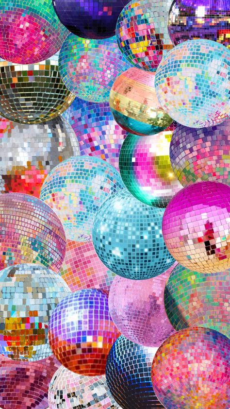 disco ball, disco ball aesthetuc, room decor, room aesthetic, disco party, disco banner Disco Balls Background, Disco Ball Collage Art, Fun Vibes Aesthetic, Disco Ball Photo Backdrop, Bright Colours Aesthetic, Disco Ball Decor Party, Disco Banana, Aesthetic Disco Party, Disco Balls Aesthetic