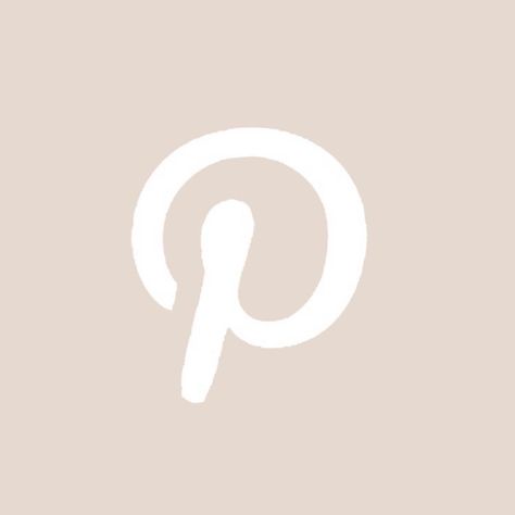 Pinterest Icon Aesthetic Brown, Cream Pinterest Icon, Cream Aesthetic Icons For Apps, Pinterest Icon Aesthetic Beige, Cream Colored Icons, Cream Color Icons, Cream Phone Icon, Cream Icons For Apps, Widgets Cream