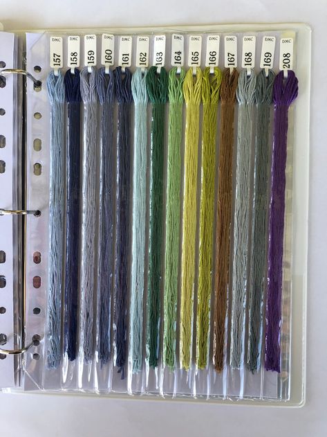 Flossbook Binder Kits Embroidery Floss Storage - Etsy Canada Floss Drop Storage, Cross Stitch Floss Organization, Embroidery Floss Organizer, Floss Storage Ideas, Embroidery Floss Organization, Diy Embroidery Floss Organizer, Embroidery Floss Storage, Cross Stitch Floss, Thread Storage