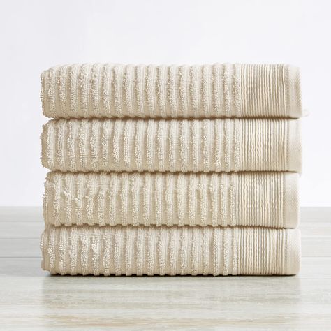 PRICES MAY VARY. Affordable Bundle: 4-pack Hand Towels (30 inch x 16 inch) QUICK-DRY, TEXTURED, AND PLUSH: Our Rori ribbed bath towels are designed to absorb more liquid than ordinary towels, and they dry quickly and completely. SUPER SOFT: These cotton bath towels feel super soft against your skin. Plus, they add an interesting ribbed texture and modern look to your bathroom. EASY CARE: Machine washable and long-lasting. Once washed, these towels fluff right back up. OEKO-TEX Standard 100 certi Best Bath Towels, Bath Towels Luxury, Quick Dry Towel, Cotton Hand Towels, Cotton Bath Towels, Terry Towel, Bath Towel Sets, Bathroom Towels, Cotton Towels