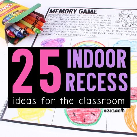 25 easy Indoor Recess Ideas for the classroom - Miss DeCarbo Inside Recess Ideas, Inside Recess Ideas For Preschool, Indoor Recess Ideas Elementary, Indoor Recess Games Elementary, 2nd Grade Indoor Recess, Indoor Recess Ideas, Indoor Recess Games, Triangle Game, Safe Ideas