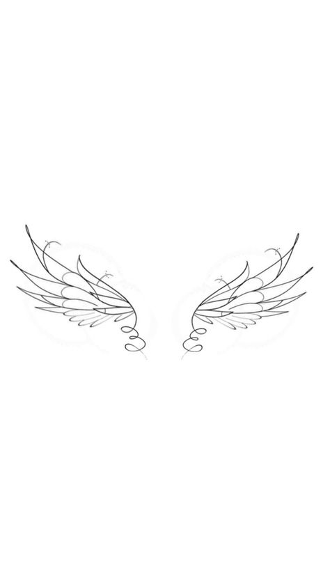 Angel Wings Tattoo Drawing, White Ink Angel Wing Tattoo, Delicate Wings Tattoo, Wings Back Tattoo For Men, Delicate Angel Wings Tattoo, Wing Spine Tattoo, Angel Wing Tramp Stamp, Wing Tattoo On Leg, Angel Tramp Stamp