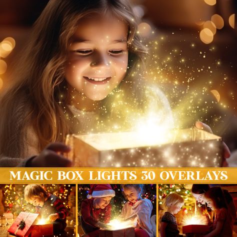 Fun Christmas Photos, Light Overlay, Magic Christmas, Magic Light, Magic Box, Light Images, Book Lights, Christmas Family Photos, Photoshop Overlays