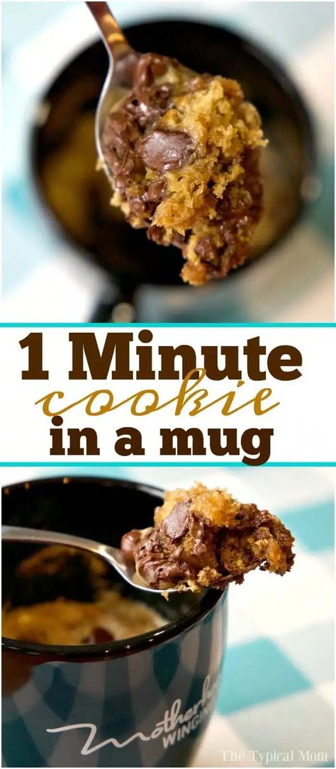 Cookie For One, Microwave Chocolate Chip Cookie, Dessert In A Mug, Cookie In A Mug, Mug Cakes, Mug Recipes, Oreo Dessert, In A Mug, Perfect Cookie