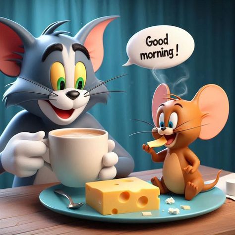 Good morning , tom and jerry Cute Couples In Bed, Tom And Jerry Funny, Happy Good Morning Images, Funny Tom, Mickey Mouse Wallpaper Iphone, Disney Toms, Afternoon Quotes, Vampire Art, Mickey Mouse Wallpaper