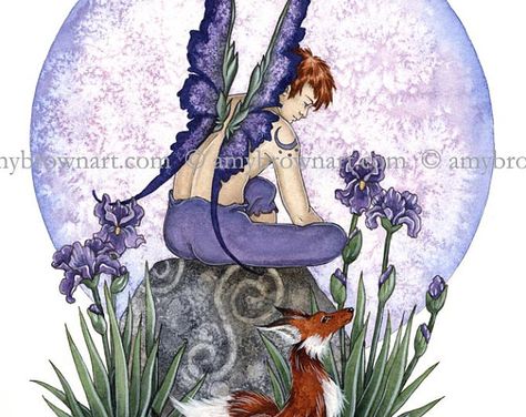 Watercolor Fairy Painting, Amy Brown Art, Fairy Painting, Amy Brown Fairies, Brown Artwork, Faery Art, Fox Boy, Fairy Images, Amy Brown