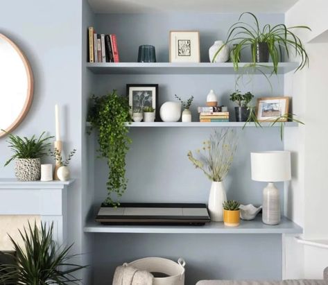 Everything you need to know about alcove shelving – ideas, DIY and decor tips – Style your Sanctuary Shelves In Alcove Living Room, Alcove Living Room, Alcove Storage Living Room, Creating Storage, Alcove Shelves, Alcove Storage, Alcove Shelving, Storage Living Room, Shelving Ideas