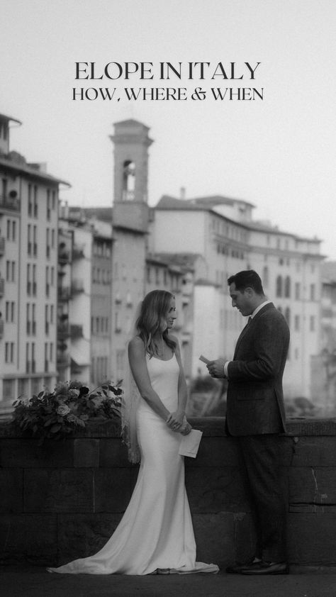 Groom reading his vows during wedding in Florence, Italy Elope In Italy Amalfi Coast, Elopement Dress Italy, Italian Civil Wedding, Elope To Italy, Italy Elopement Dress, Tuscany Elopement Wedding, Elopement Ideas Italy, Elope Europe, Eloping Italy