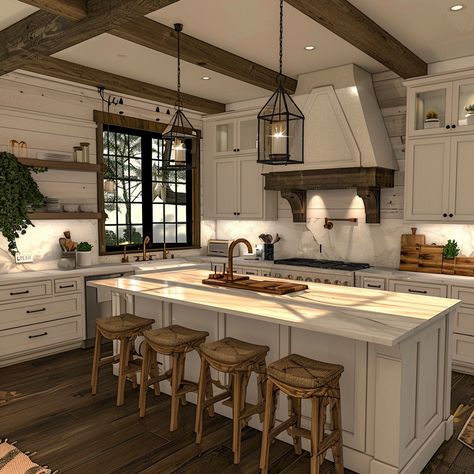 30+ Bloxburg Kitchens to Sparkle Creativity House Design Interior Bloxburg, Vintage Bloxburg Kitchen Ideas, Bloxburg Cottage Kitchen, Bloxburg Builds Ideas Layout, Bloxburg House Kitchen Ideas, Farmhouse Kitchen Bloxburg, Bloxburg Farmhouse Kitchen, Bloxburg House Aesthetic, Kitchen Bloxburg Ideas