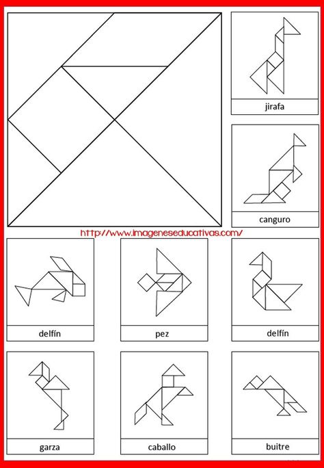 Tangram Figuras para imprimir plantillas incluidas - Imagenes Educativas Tangram Printable, Tangram Activities, Tangram Patterns, Zelda Birthday, Tangram Puzzles, 타이포그래피 포스터 디자인, Coding For Kids, Kid Activities, Book Template