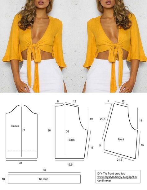 Crop Top Sewing Pattern Fashion And Diy Blog Diy Sewing Clothes Pinterest Diy Fashion - figswoodfiredbistro.com Pola Top, Crop Top Sewing, Tank Top Sewing Pattern, Crop Top Sewing Pattern, Patterned Crop Top, Diy Tops, Top Sewing, Diy Vetement, Costura Diy