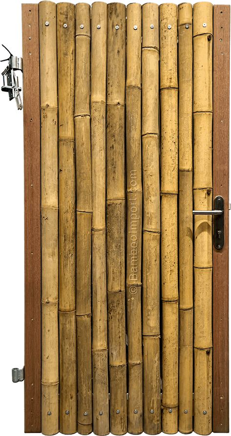 Bamboo Wall Covering, Bamboo Garden Fences, Tiki Pop, Big Bamboo, Bamboo Diy, Bamboo Architecture, Cement Wall, Bamboo House, Bamboo Garden