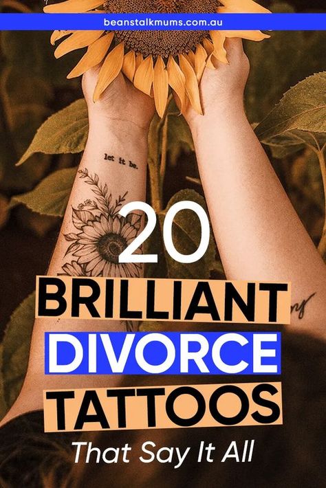 20 Brilliant divorce tattoos that say it all Tattoos For After Divorce, Divorce Tattoo Ideas For Women, Tatoos After Divorce, Divorce Tattoos New Beginnings, Tattoos For Divorced Parents, Tattoo Ideas For Divorced Women, Tattoo Ideas After Breakup, Tattoo Ideas Female After Divorce, Tattoo Ideas For Dv Survivors