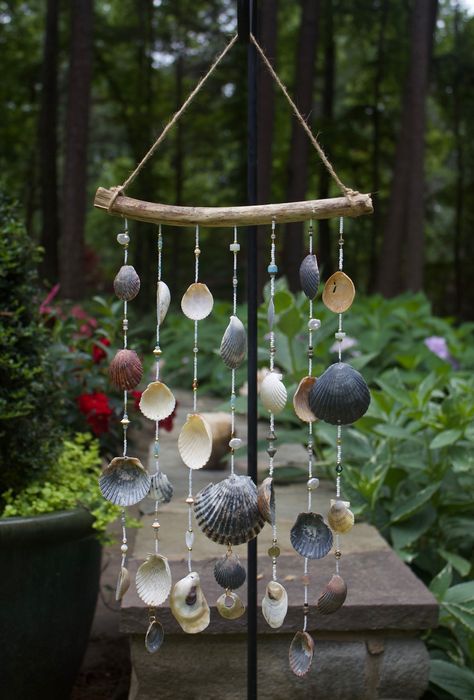 This Wall Hangings item is sold by ElizabethAnthonyArt. Ships from Davidson, NC. Listed on Jun 23, 2024 Beach Seashells Crafts, Sea Shell Wind Chimes Homemade, Shell Chimes, Diy Chimes, Seashell Wall Hanging, Hanging Shells, Shell Wall Hanging, Seashell Art Diy, Davidson Nc