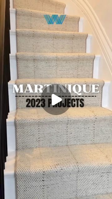 The Carpet Workroom on Instagram: "🎉’Martinique’ steals the spotlight — Introducing the most popular style of 2023! 

Over 75+ custom carpet projects brought homes to life throughout this year using styles from the ‘Martinique’ collection. With its wide chevron pattern, neutral color hues, and 100% organic wool construction, this contemporary style is a great addition for any given home 🏡💫

🐾💕 Designed for pet lovers!Martinique’s cozy wool and durable construction make it a perfect fit for every home. The tight, flat-woven construction provides an extra level of durability from the claws of pets tugging on the fibers!

The ‘Martinique’ is part of our in-stock  roll specials collection, available in the ’Silver’ & ‘Charcoal’ color options — samples are available in our showrooms! 
.
. Curved Staircase, Custom Carpet, The Claw, Stair Runner, Chevron Pattern, Charcoal Color, Neutral Color, Pet Lovers, Popular Style