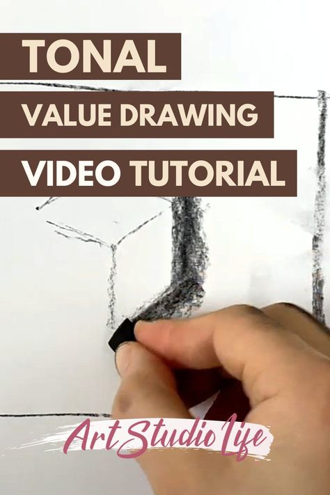 Learn how to draw a tonal value drawing sketch with this step by step video tutorial. You will also find additional tips for creating value sketches, along with value sketch ideas! Value Tutorial, How To Teach Value In Art, Teaching Value In Art, Grayscale Value Study, Oil Painting Basics, Intrinsic Value, Value Drawing, Vine Charcoal, Body Shape Drawing