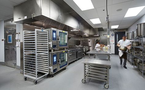 kitchen design in restaurants Bakery Factory, Restaurant Kitchen Layout, Commercial Kitchen Layout, Kitch Design, Bakery Shop Interior, Restaurant Kitchen Equipment, Restaurant Kitchen Design, Kitchen Workshop, Commercial Kitchen Design