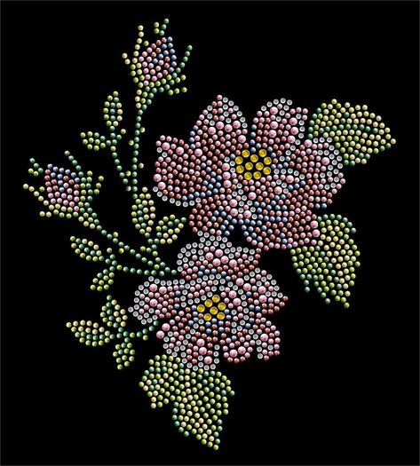 Rhinestone Hotfix, Rhinestone Designs Pattern, Sequin Crafts, Glass Painting Designs, Leaf Drawing, Rhinestone Transfers, Rhinestone Art, Hot Fix, Dot Art Painting