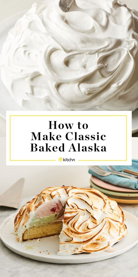 How to Make a Classic Baked Alaska | Kitchn Alaska Cake, Baked Alaska Recipe, Old School Desserts, Impressive Dessert, Retro Desserts, Impressive Desserts, Baked Alaska, Looking For Alaska, British Baking