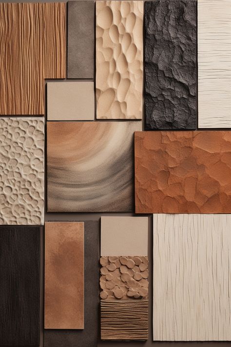 Textured Wall Treatments: Easy Tips for Visually Striking Interiors - Quiet Minimal Accent Texture Wall Ideas, Interior Design Materials Texture, Seamless Interior Design, Modern Wall Finishes, Interior Wall Material Options, Natural Design Elements, Reclaimed Wood Interior Design, Tiled Wall Living Room, Textured Wall Design Ideas