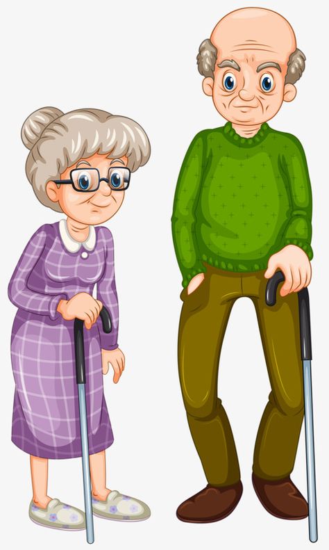 Happy Grandparents Day, Family Clipart, Growing Old Together, School Clipart, Old Couples, Family Cartoon, Family Illustration, Grandma And Grandpa, Yandex Disk