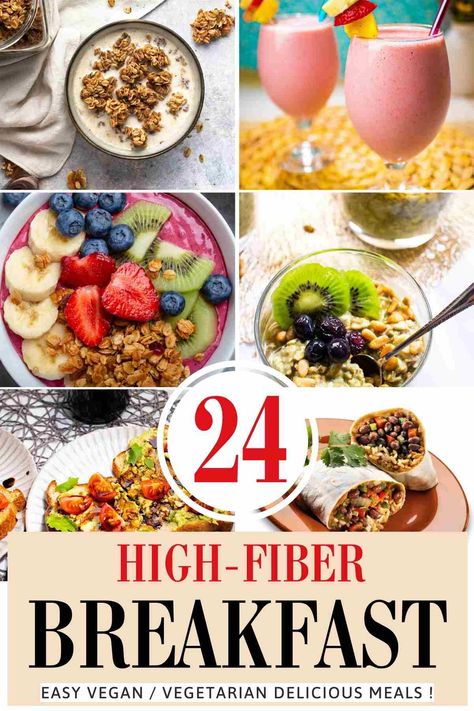 Fiber Breakfast Ideas, High Fiber Meal Plan, High Fibre Lunches, High Fiber Foods List, Fiber Foods List, Fiber Breakfast, High Fiber Snacks, Fiber Snacks, High Fiber Breakfast