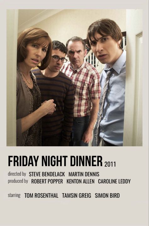 minimal polaroid series poster for friday night dinner 1980s Tv Shows, Movie Poster Room, British Sitcoms, Best Films, Friday Night Dinner, Iconic Movie Posters, Series Poster, Movie Card, The Fall Guy