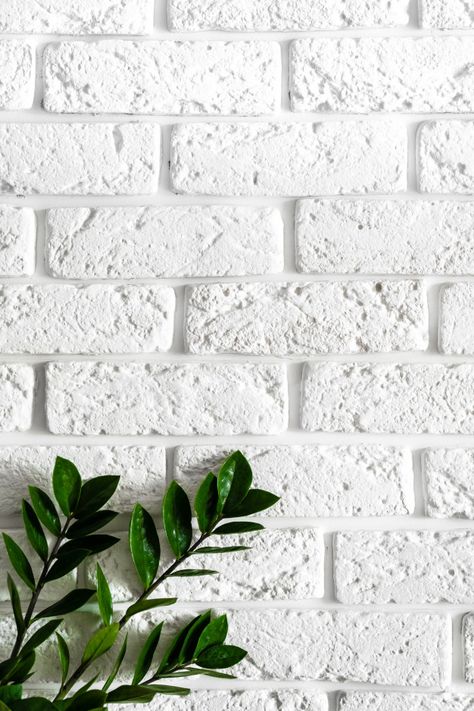 Download more Premium stock photos on Freepik Brick Wallpaper Iphone, White Brick Wallpaper, White Wallpaper For Iphone, White Brick Wall, White Background Wallpaper, Interior Background, Modern Home Interior, Brick Background, Hijau Mint