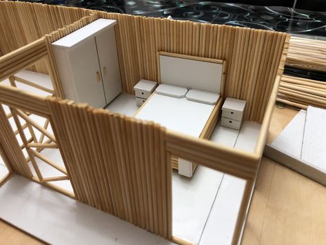 Interior Model Making Ideas, Interior Design Maquette, Interior Design Model Making, Maket Architecture Ideas Design, Interior Design Sketchbook, Interior Model, Interior Design Student, Concept Models Architecture, Architecture Drawing Plan