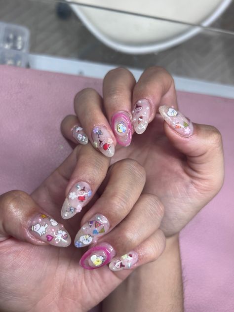 Kawaii moomin nails, fun nails, cute nails Moomin Nails, Horse Nail Art, Horse Nails, Makeup Stuff, Funky Nails, Gel Nails, Nail Designs, Nail Art, Nails