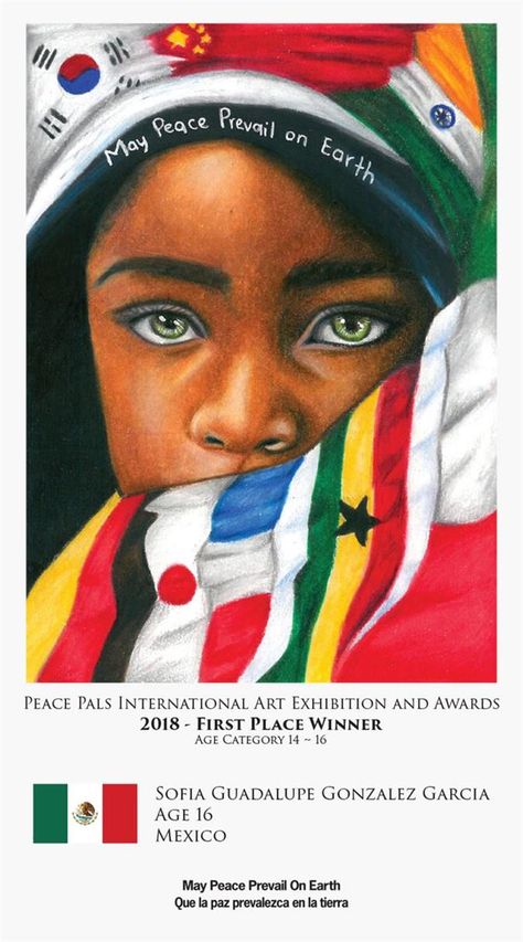 Show details for May Peace Prevail on Earth 2018 by Sofia Guadalupe World Peace Art Artworks, Poster On World Peace, Poster On Peace Drawing, Peace Without Limits Drawing, Cultivating A Culture Of Peace Poster, World Peace Drawing, Poster On Peace, Peace Poster Drawing Ideas, World Peace Poster