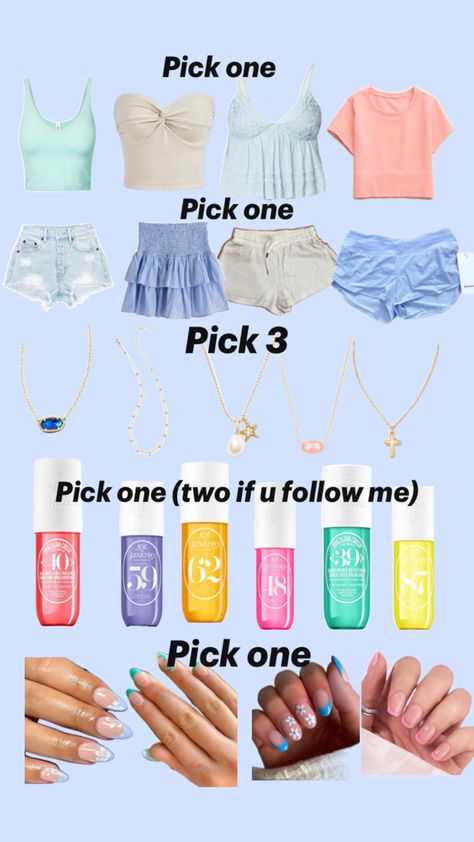 Pick ur cute beach fit! Btw please follow me for more collages! Pick Ur Fit, Ur Cute, Beach Fit, Beach Fits, First Second, Please Follow Me, Fit Inspo, My Crush, Pick One