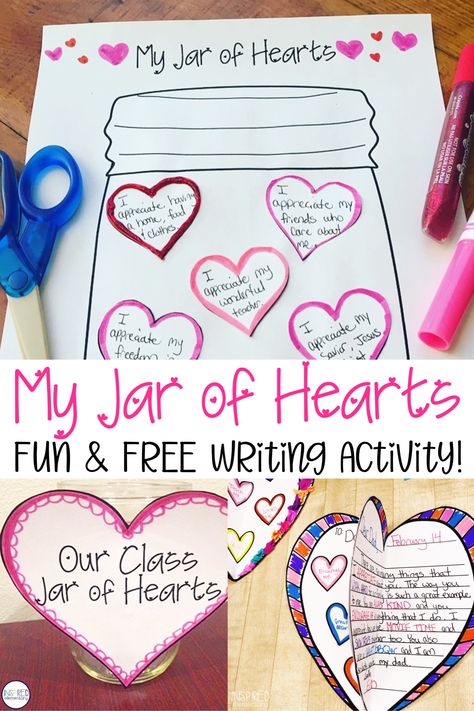 Valentine Writing Activity 2nd Grade, School Age Valentine Activities, Valentine Writing First Grade, Valentine’s Day Activity For Middle School, Valentines Sel Activities, Valentines Day Crafts For 5th Grade, Valentines Crafts For Elementary Kids, February Writing Prompts For Kids, Kindness Valentine Activity