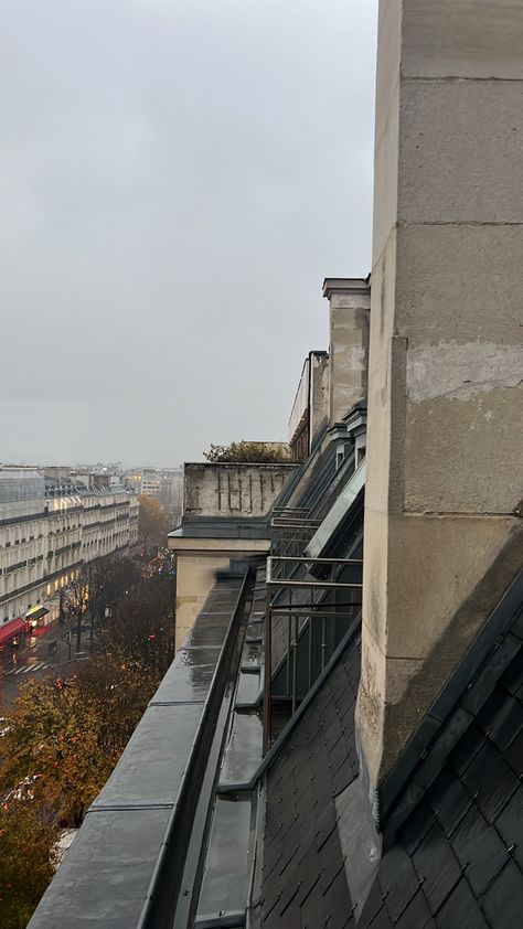 cozy, hygge, paris vibes, paris aesthetic, paris rooftops, france, rainy days French Vibes Aesthetic, Rooftop Aesthetic, Paris In The Rain, Rainy Day In Paris, Rain In Paris Aesthetic, Rainy Night In Paris, Paris Rooftops Aesthetic, Rainy Paris, Paris Cat