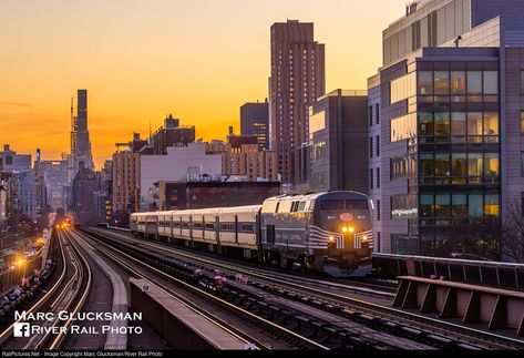 Metro North Railroad, New York Central, New York New York, Park Avenue, Sunrise Sunset, Manhattan, York City, New York City, Train