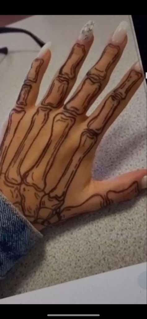 Skeleton Hand Art On Hand, Bone Hands Drawing On Hand, Hand Drawing Skeleton Bones, Tattoo Ideas Bone Hand, Finger Bone Drawing On Hand, Skull Hand Tattoo Drawing, Skull On Hand Drawing, Bone On Hand Drawing, How To Draw Skull Hand