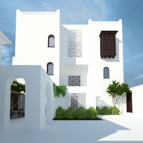 Arabic House Design Exterior, Islamic House Design, Arabic Architecture, Minimalist Furniture Design, Villa Project, Facade Architecture Design, Modern Villa Design, Architect Design House, Model House Plan