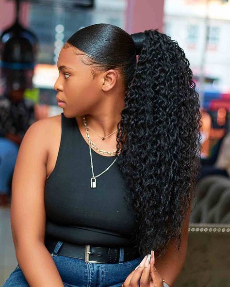 Natural Hair Ponytail, Long Bridal Hair, Sleek Ponytail Hairstyles, Ponytail Hairstyles Easy, Haircut Tutorial, Short Box Braids, Hairstyles Black Women, Braided Ponytail Hairstyles, Twist Braid Hairstyles