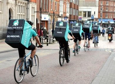 Deliveroo launches alcohol delivery service in Ireland · TheJournal.ie Food Delivery Bike, Wine Delivery, Digital Revolution, Just Eat It, Foods Delivered, Delivery Groceries, Food Delivery, Delivery Man, Delivery Service