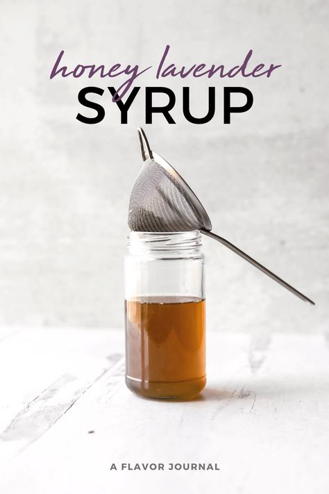 Lavender Honey Simple Syrup Recipe, Honey Lavender Coffee, Honey Lavender Simple Syrup, Honey Lavender Latte Recipe, Honey Coffee Syrup, Coffee Syrup Recipes, Syrup Recipe For Coffee, Honey Lavender Syrup, Honey Simple Syrup Recipe