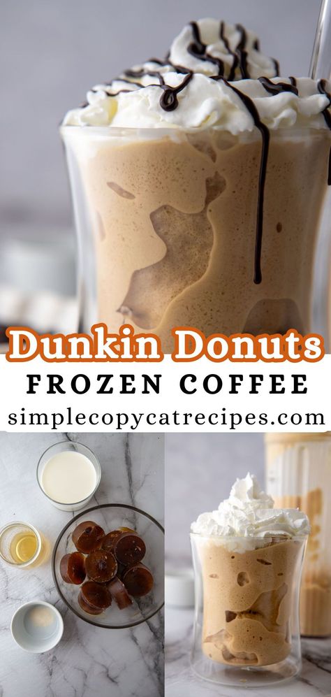 This Dunkin frozen coffee recipe is the best coffee for coffee lovers who love a frozen drink. Made with strong coffee, half-and-half, and simple syrup, this new frozen coffee is sure to be a treat to your taste buds. Dunkin Frozen Coffee, Frozen Coffee Recipe, Dunkin Donuts Recipe, French Vanilla Syrup, Frozen Coffee Drinks, Lifestyle Of A Foodie, Iced Coffee Recipes, Drinks Starbucks, Batch Recipes