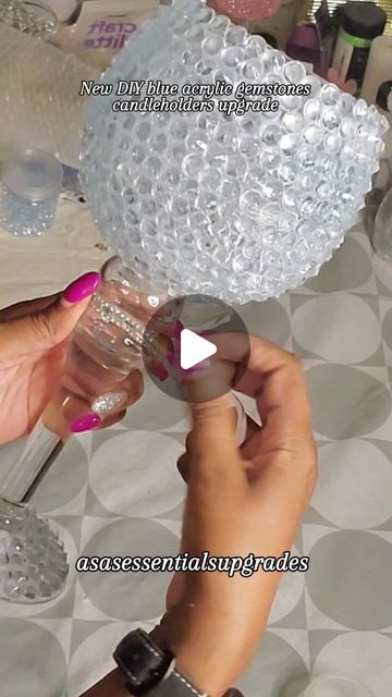 Asa on Instagram: "I'm thrilled to share my handmade blue acrylic gemstone candle holders! Ideal for weddings and engagement parties, these unique pieces are truly stunning. I'm smitten - and I hope you will be too! Follow me for more DIY ideas and subscribe to my YouTube channel (link in bio). #asasessentials#diytutorials #howtomake #viralvideos #easycraftsidea #foryoupage ##unique #homemade #howtocreate #procreatetutorial #diy #crafthacks #craftideas" Homemade Candle Holders, Gemstone Candles, Procreate Tutorial, Engagement Parties, Subscribe To My Youtube Channel, My Youtube Channel, Engagement Party, Easy Crafts, Diy Ideas