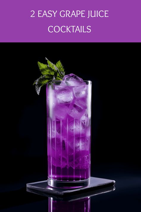 Discover these quick grape juice cocktails for refreshing summer gatherings. Prepare the vibrant Purple Passion, a sweet and tangy drink with citrus notes, or try the Grape Crush. Grape Flavored Alcoholic Drinks, Grape Ape Drink Recipe, Grape Pucker Drinks, Drinks With Grape Juice, Cocktails With Grape Juice, Grape Juice Cocktail Alcohol, Grape Crush Cocktail, Grape Drink Recipes, Grape Vodka Drinks